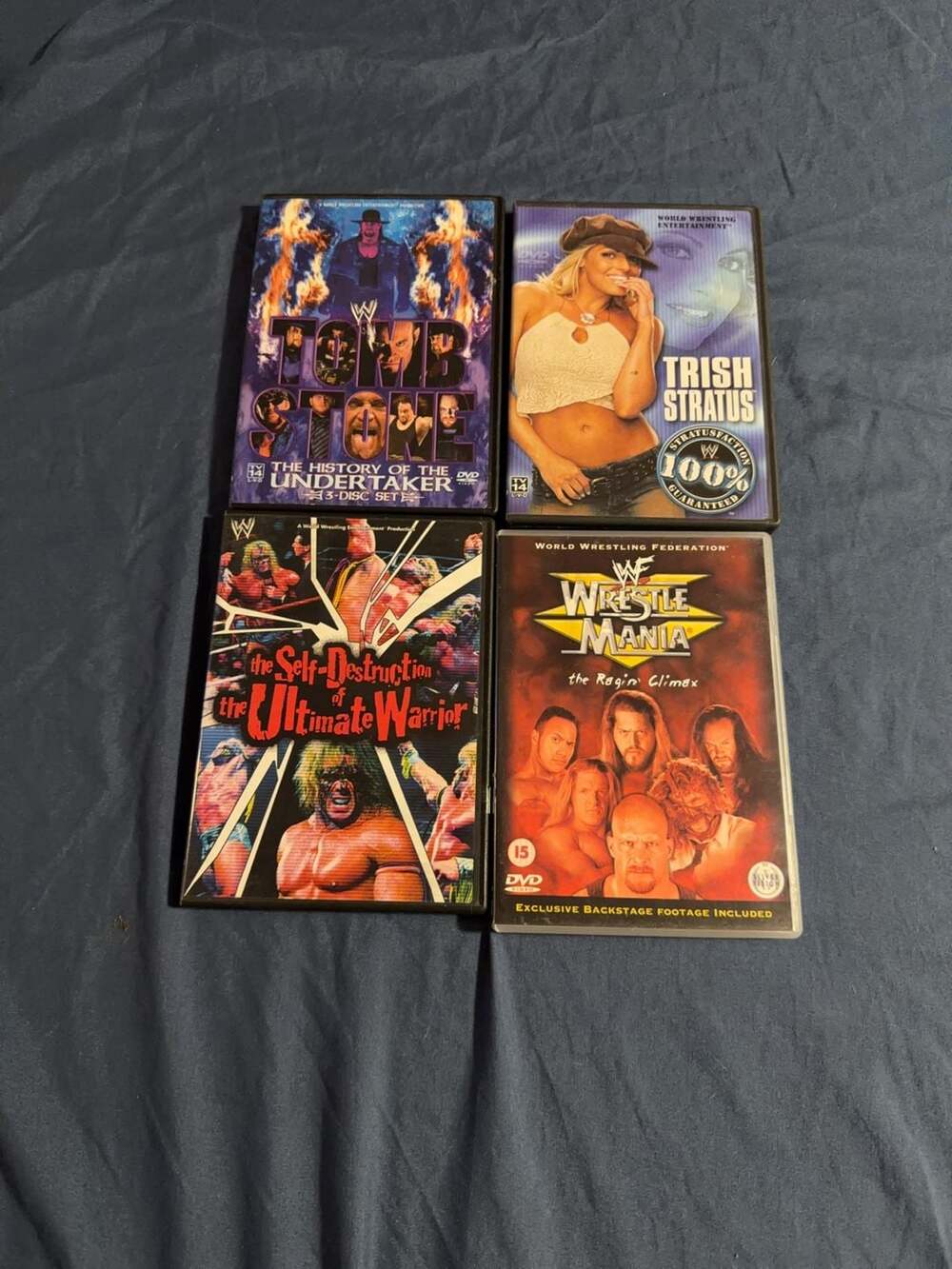 Lot of 4 WWE and WWF Wrestling DVD Collection